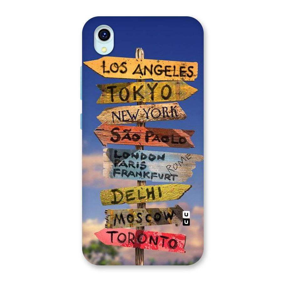 Travel Signs Back Case for Vivo Y1s