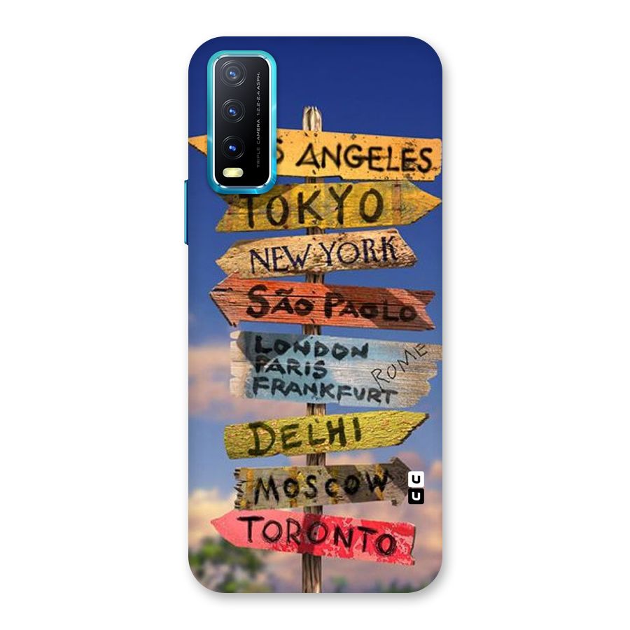 Travel Signs Back Case for Vivo Y20