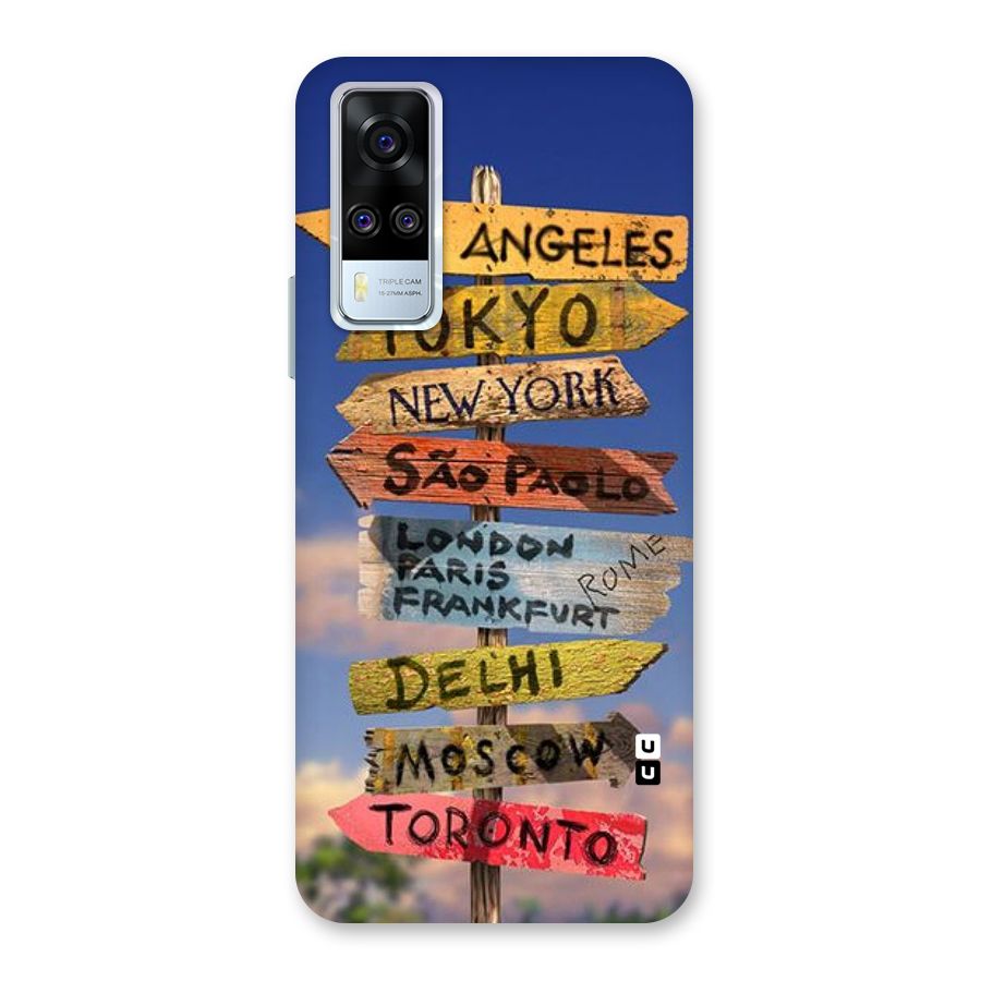 Travel Signs Back Case for Vivo Y31