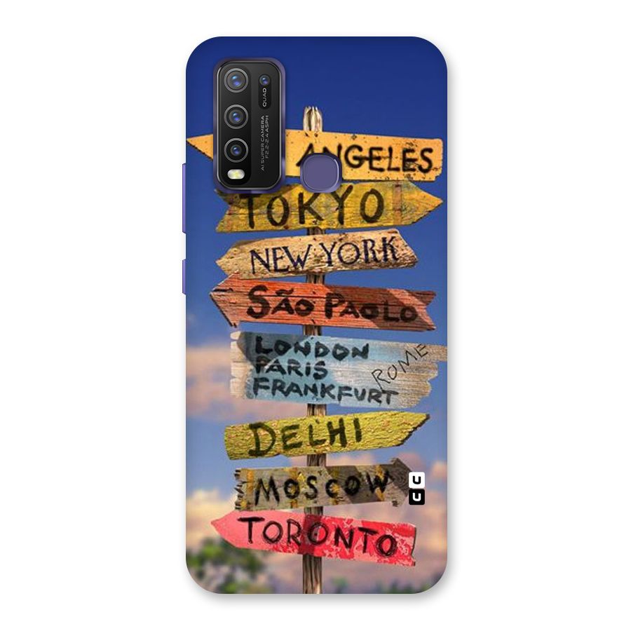 Travel Signs Back Case for Vivo Y50