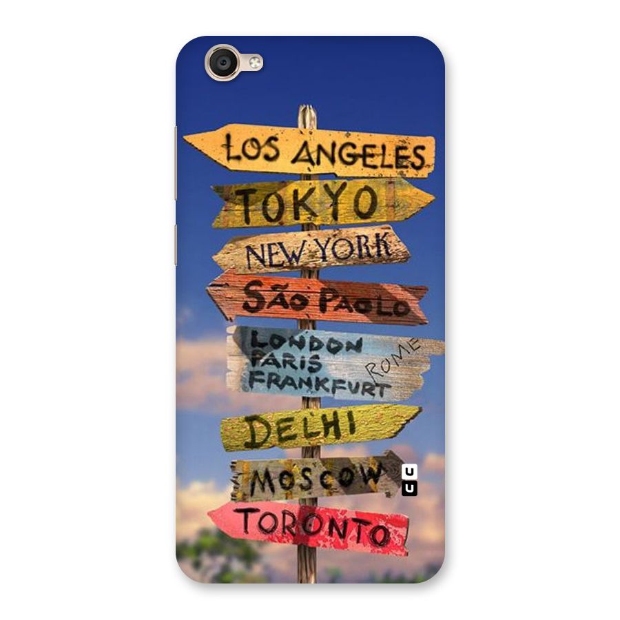 Travel Signs Back Case for Vivo Y55s