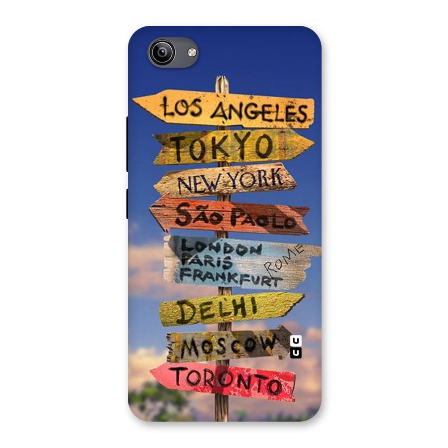 Travel Signs Back Case for Vivo Y81i