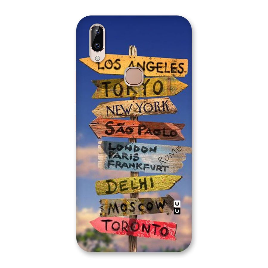 Travel Signs Back Case for Vivo Y83 Pro