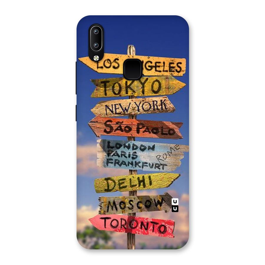 Travel Signs Back Case for Vivo Y93