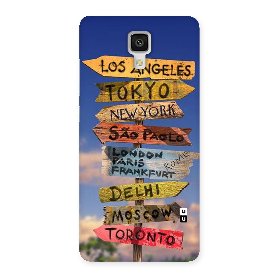 Travel Signs Back Case for Xiaomi Mi 4