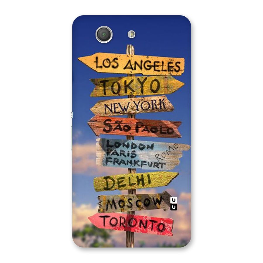 Travel Signs Back Case for Xperia Z3 Compact