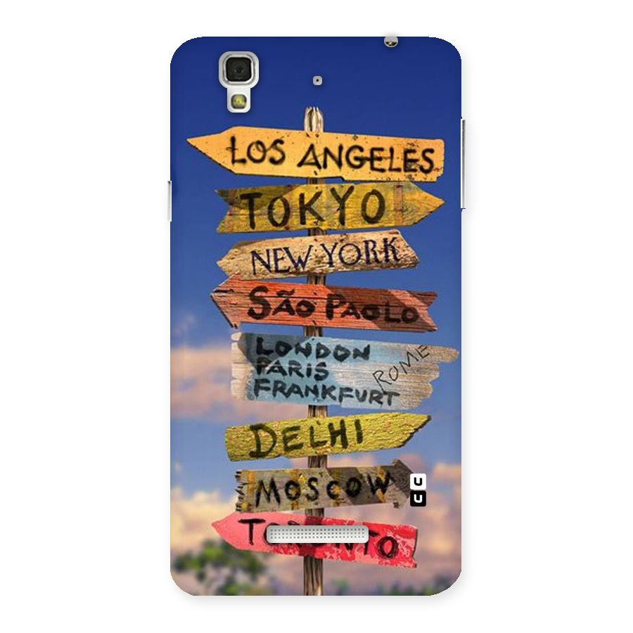 Travel Signs Back Case for YU Yureka Plus