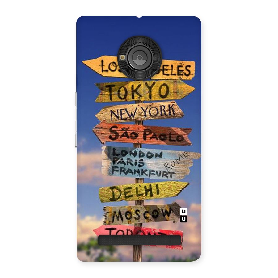 Travel Signs Back Case for Yu Yunique