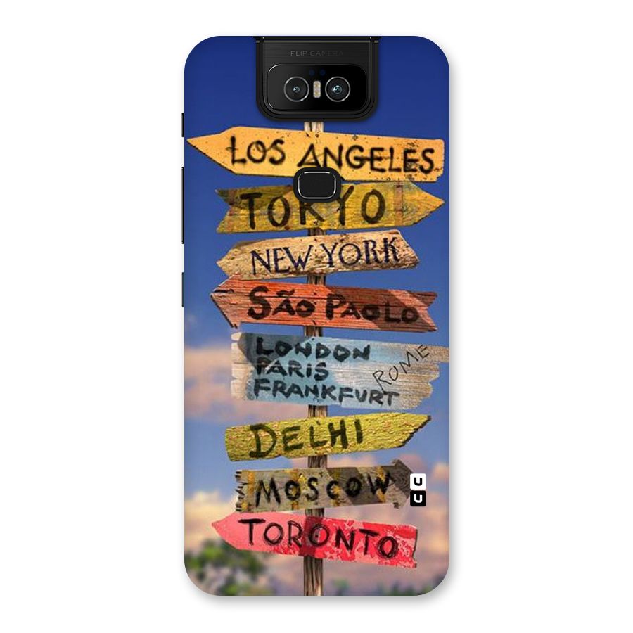 Travel Signs Back Case for Zenfone 6z