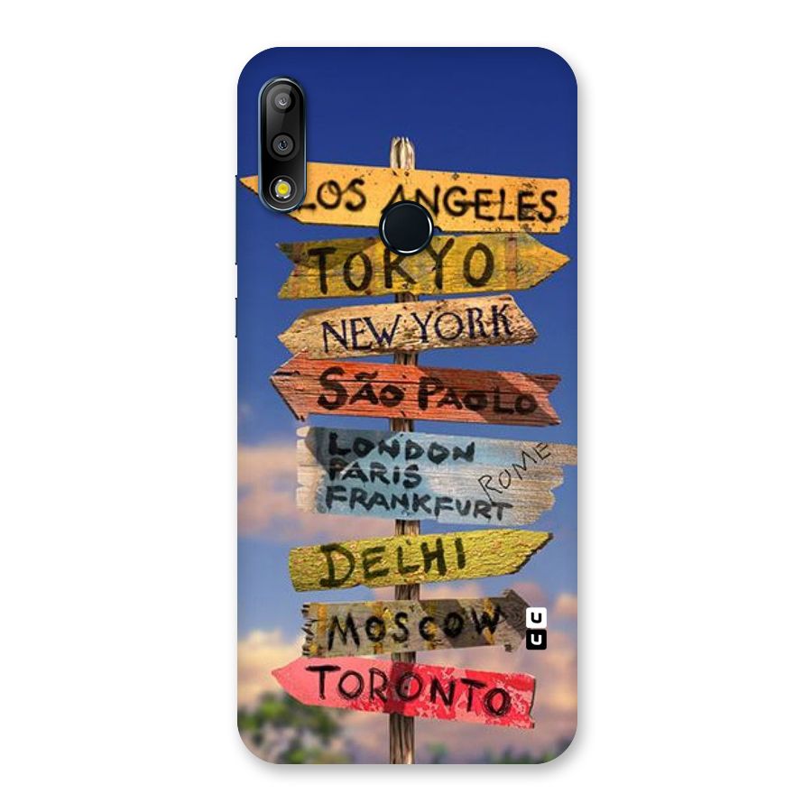 Travel Signs Back Case for Zenfone Max Pro M2