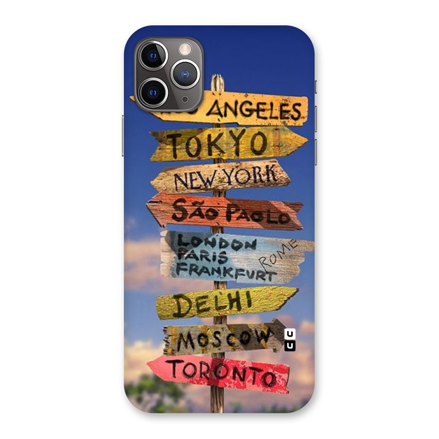 Travel Signs Back Case for iPhone 11 Pro Max