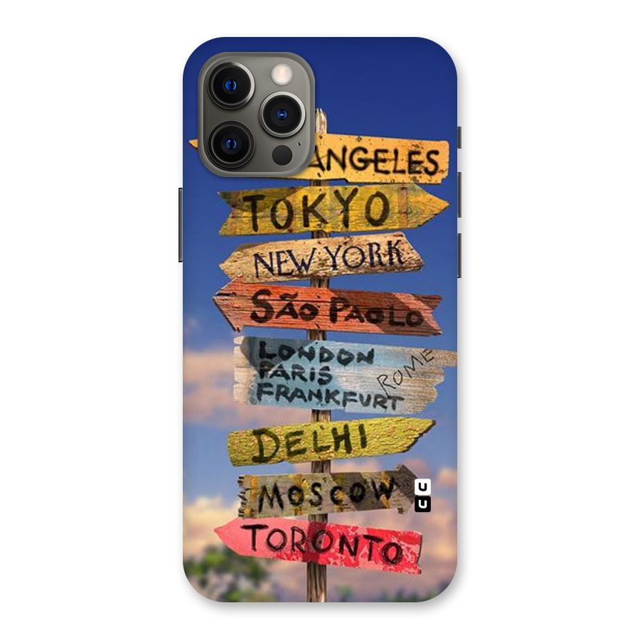 Travel Signs Back Case for iPhone 12 Pro Max