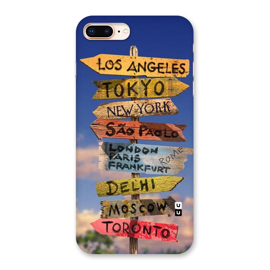Travel Signs Back Case for iPhone 8 Plus