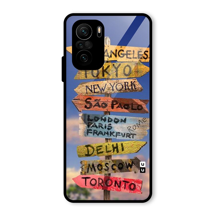 Travel Signs Glass Back Case for Mi 11X Pro