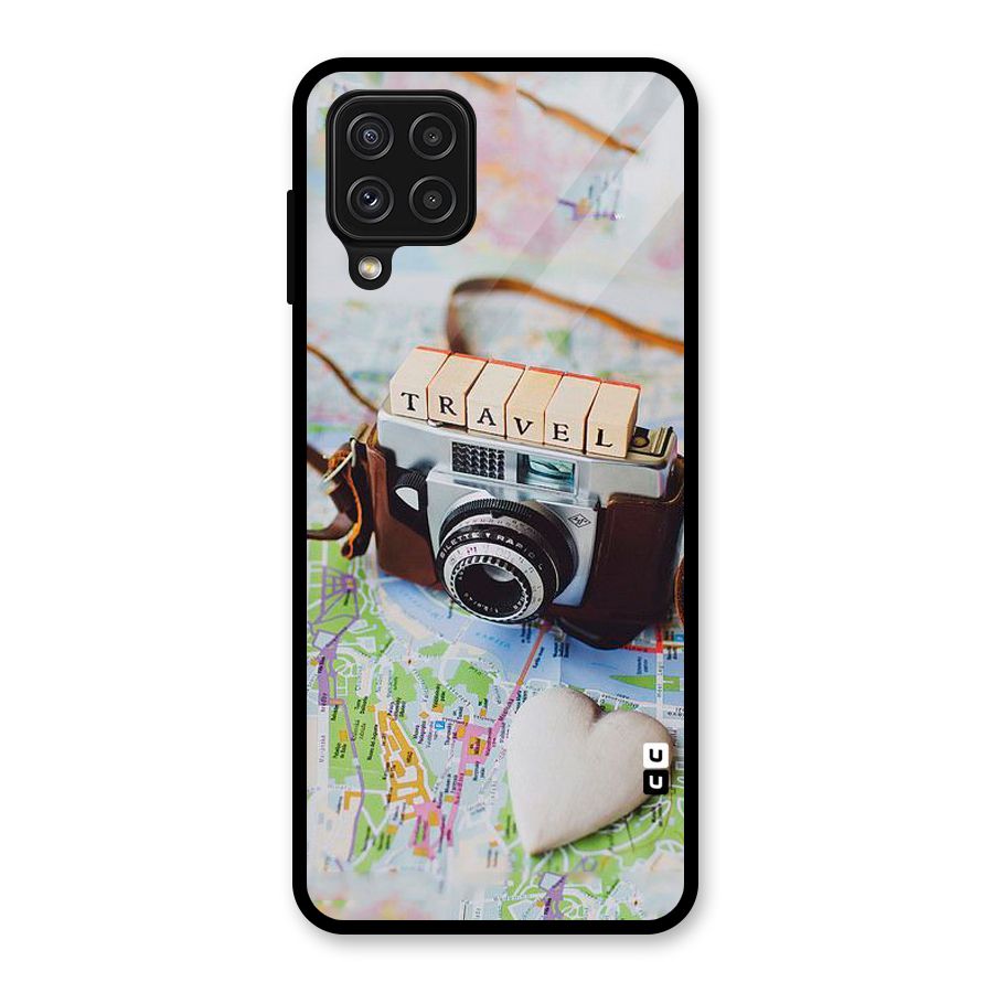 Travel Snapshot Glass Back Case for Galaxy A22 4G