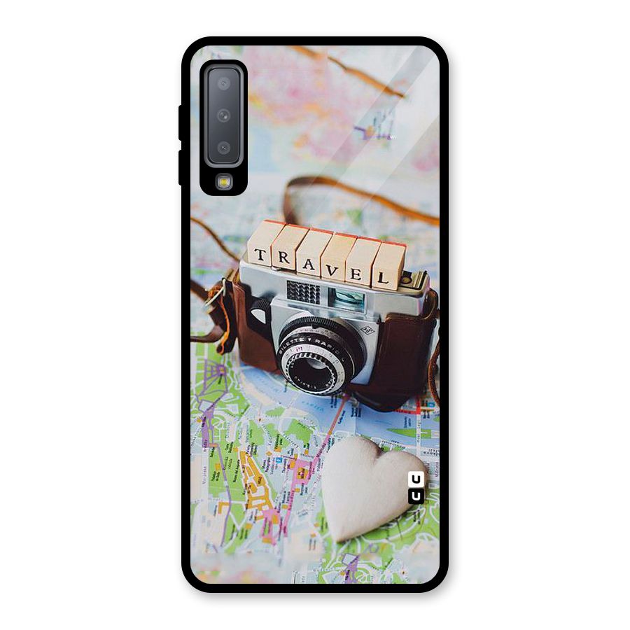 Travel Snapshot Glass Back Case for Galaxy A7 (2018)