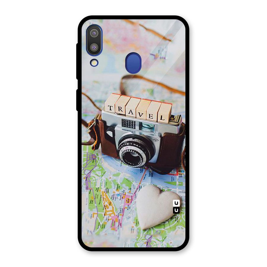 Travel Snapshot Glass Back Case for Galaxy M20