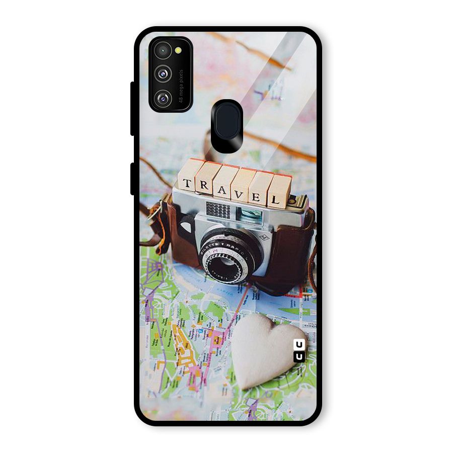 Travel Snapshot Glass Back Case for Galaxy M30s