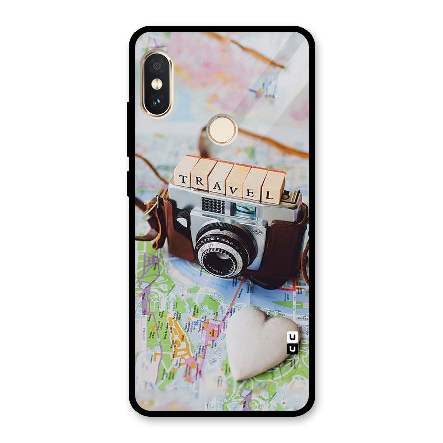 Travel Snapshot Glass Back Case for Redmi Note 5 Pro