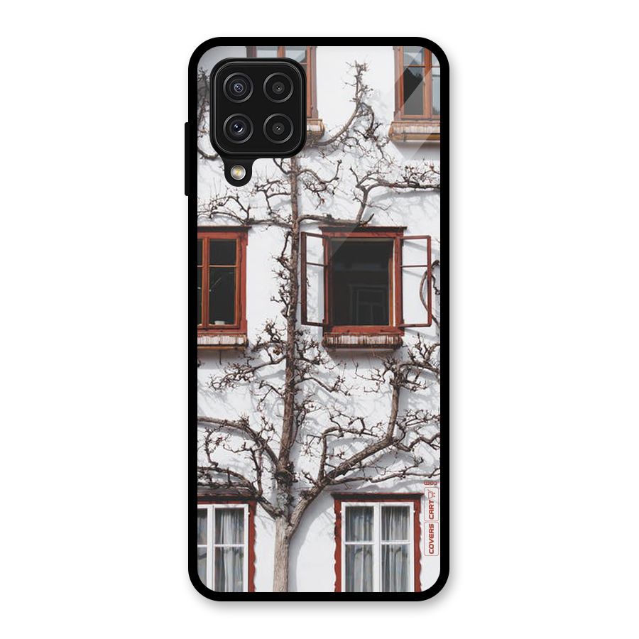 Tree House Glass Back Case for Galaxy A22 4G