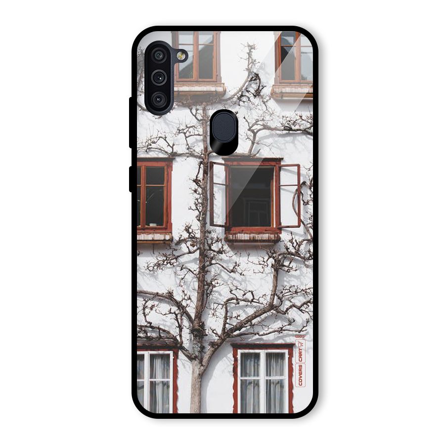 Tree House Glass Back Case for Galaxy M11
