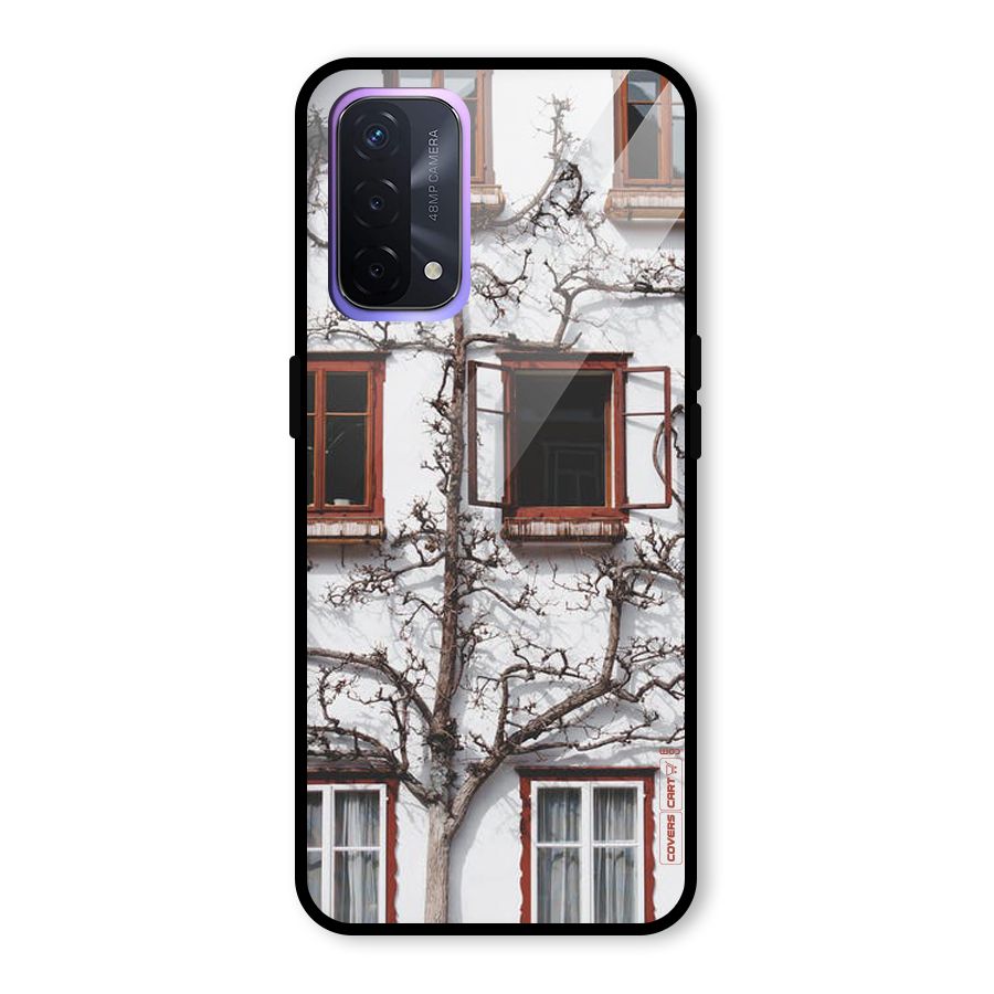 Tree House Glass Back Case for Oppo A74 5G