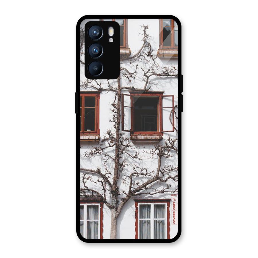 Tree House Glass Back Case for Oppo Reno6 5G