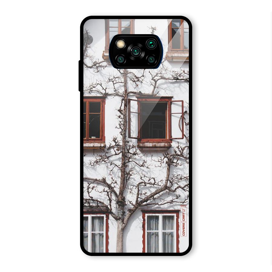 Tree House Glass Back Case for Poco X3 Pro