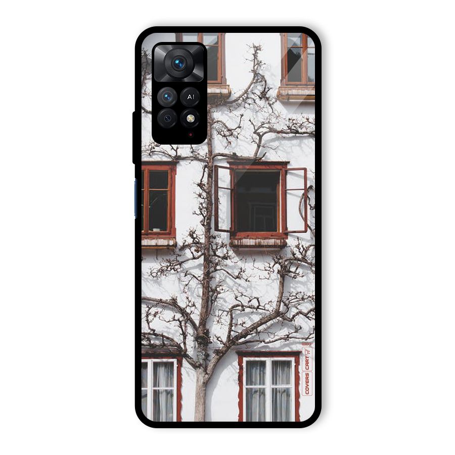 Tree House Glass Back Case for Redmi Note 11 Pro