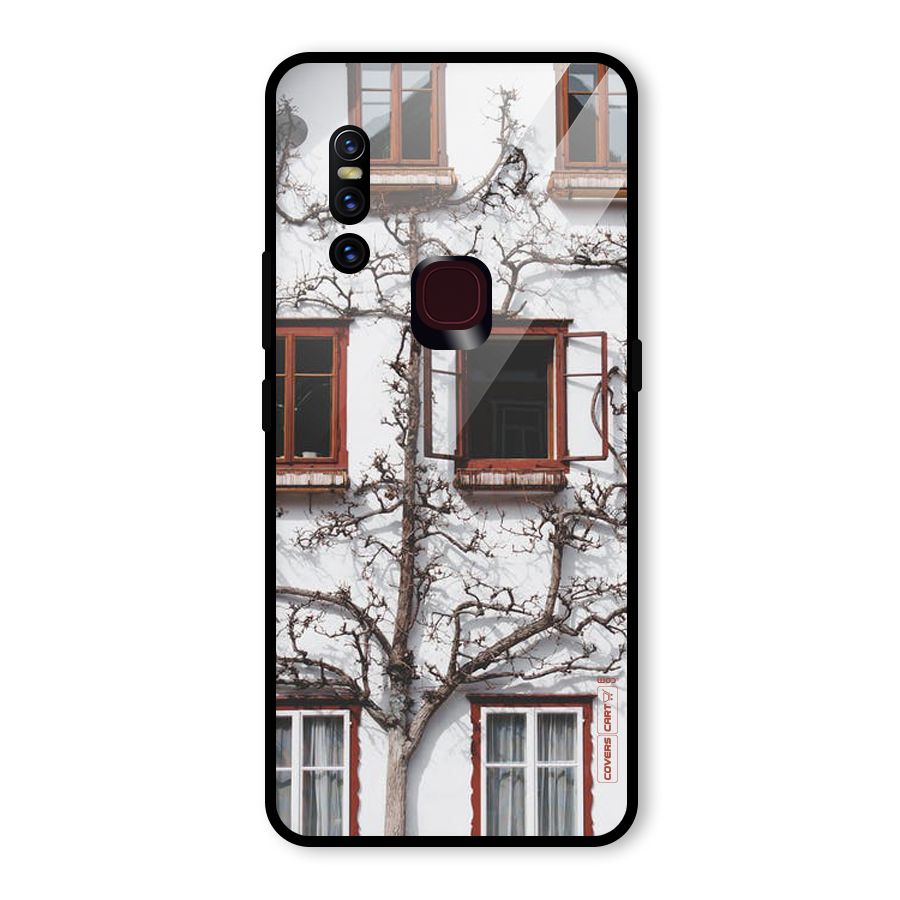 Tree House Glass Back Case for Vivo V15