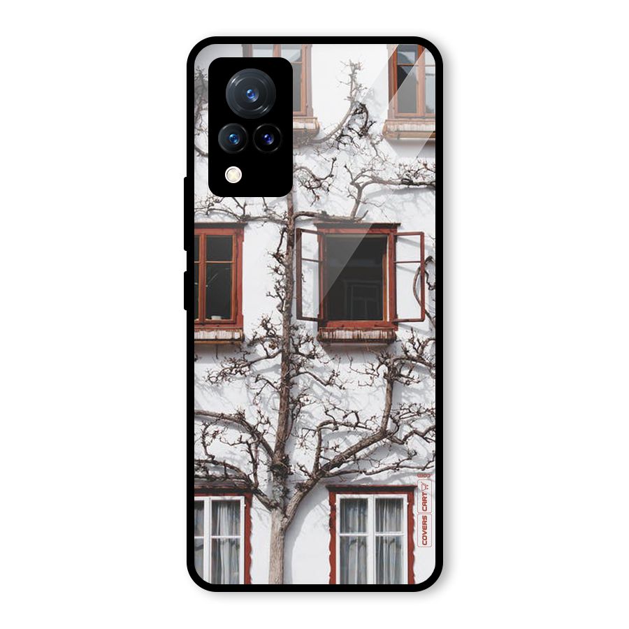 Tree House Glass Back Case for Vivo V21 5G