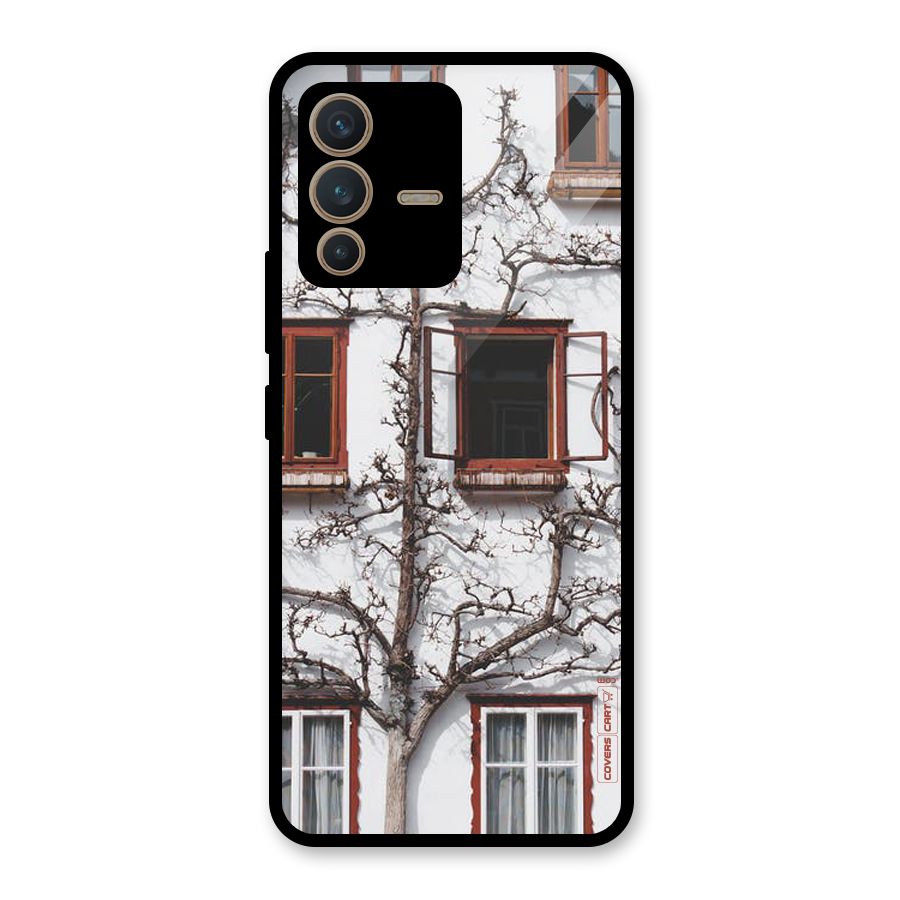 Tree House Glass Back Case for Vivo V23 5G
