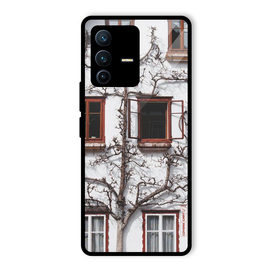 Tree House Glass Back Case for Vivo V23 Pro