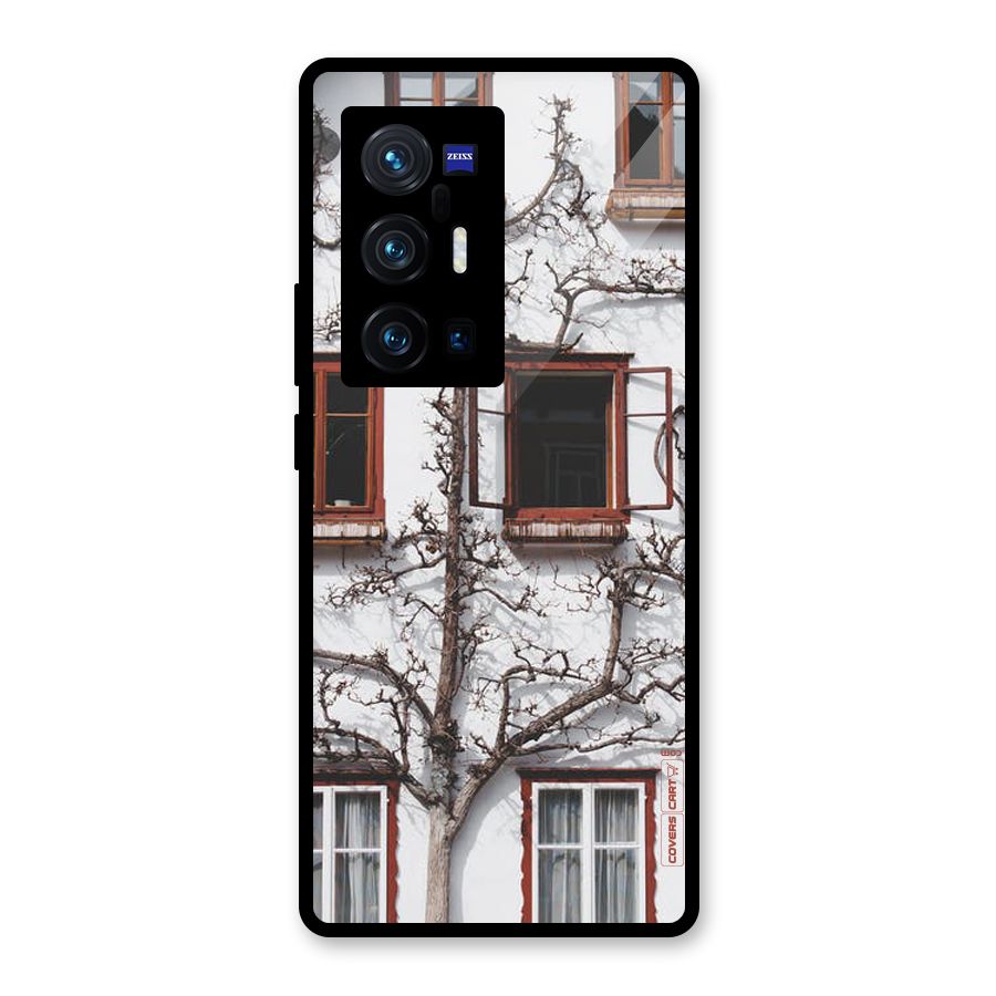 Tree House Glass Back Case for Vivo X70 Pro Plus