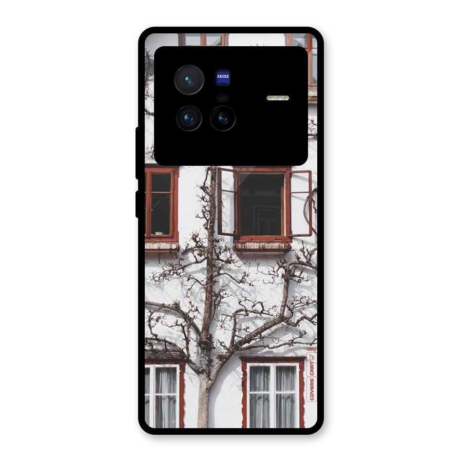 Tree House Glass Back Case for Vivo X80
