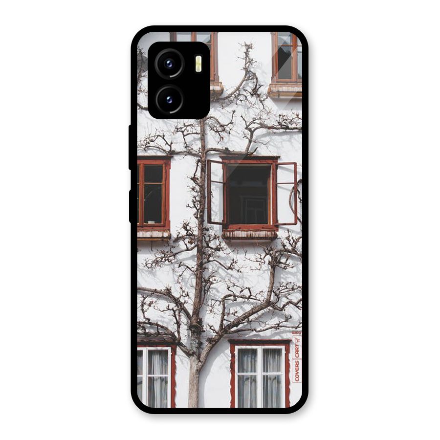 Tree House Glass Back Case for Vivo Y15s