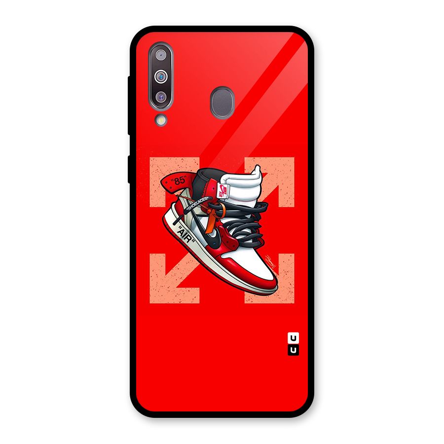 Trendy Air Shoes Glass Back Case for Galaxy M30