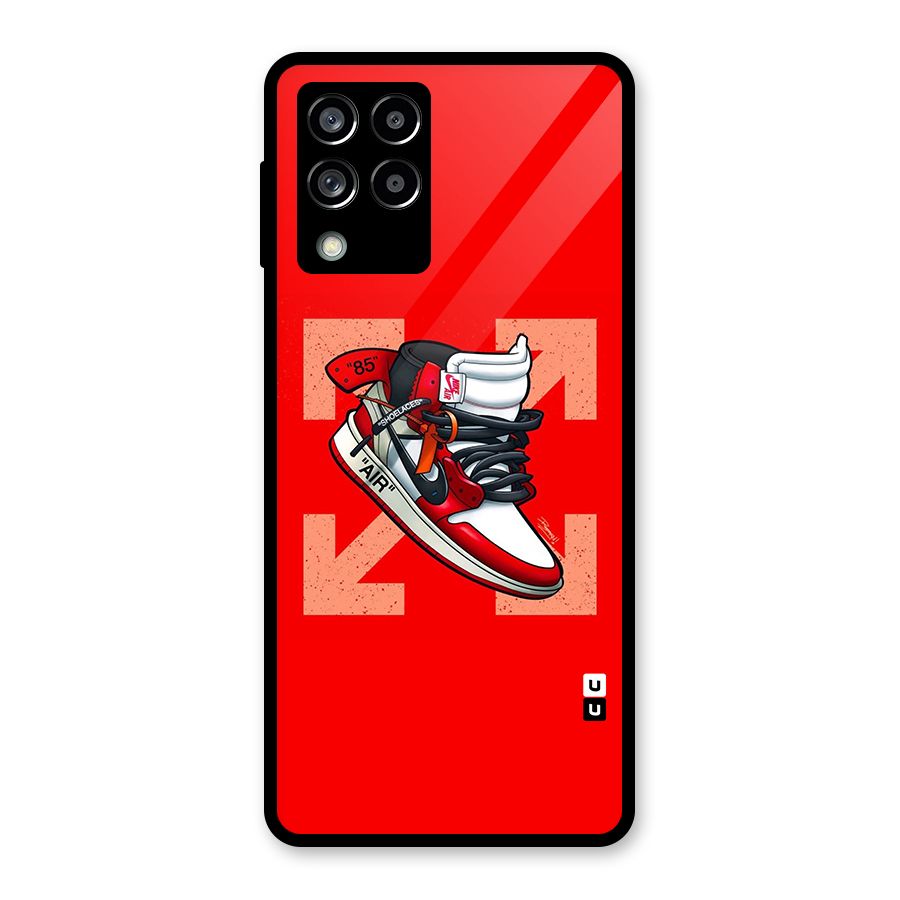 Trendy Air Shoes Glass Back Case for Galaxy M53 5G