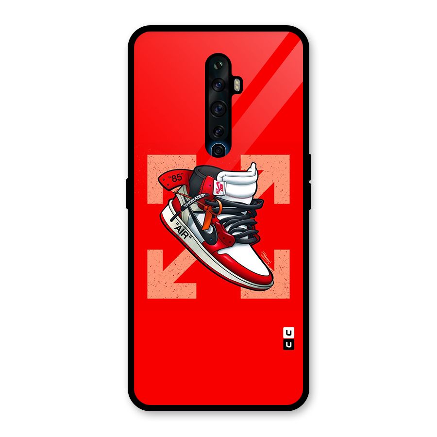 Trendy Air Shoes Glass Back Case for Oppo Reno2 Z