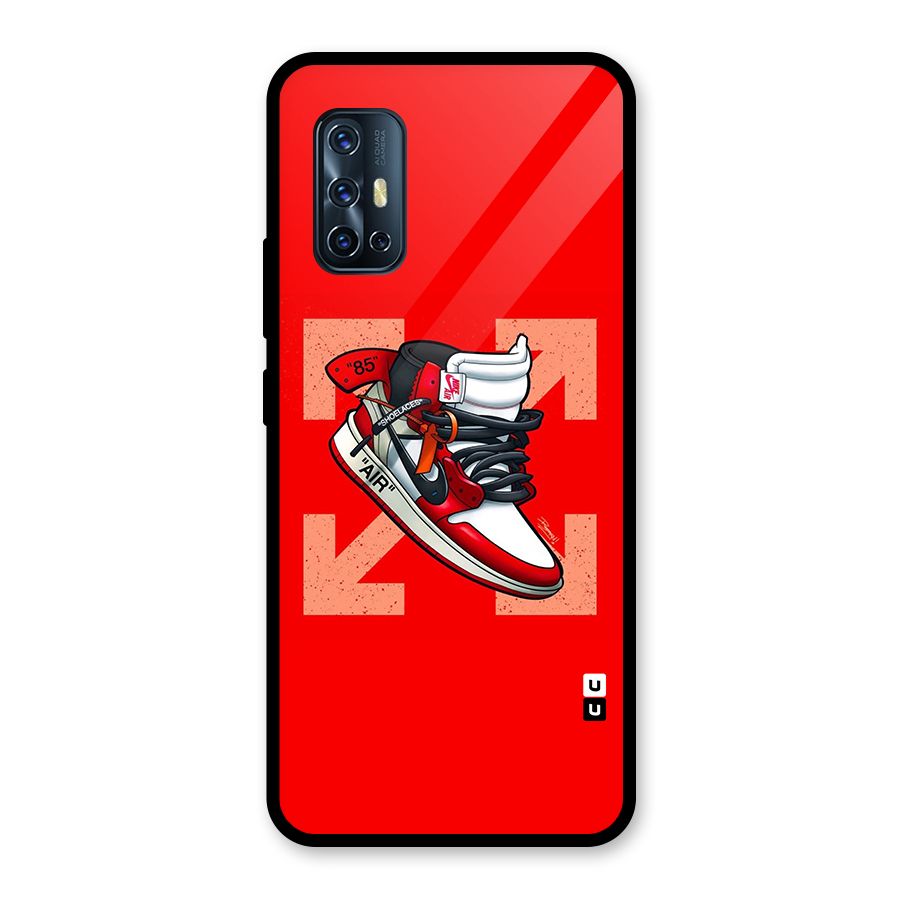 Trendy Air Shoes Glass Back Case for Vivo V17