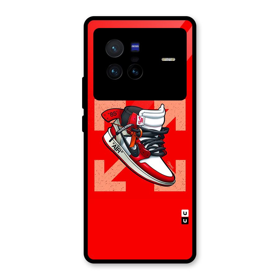 Trendy Air Shoes Glass Back Case for Vivo X80