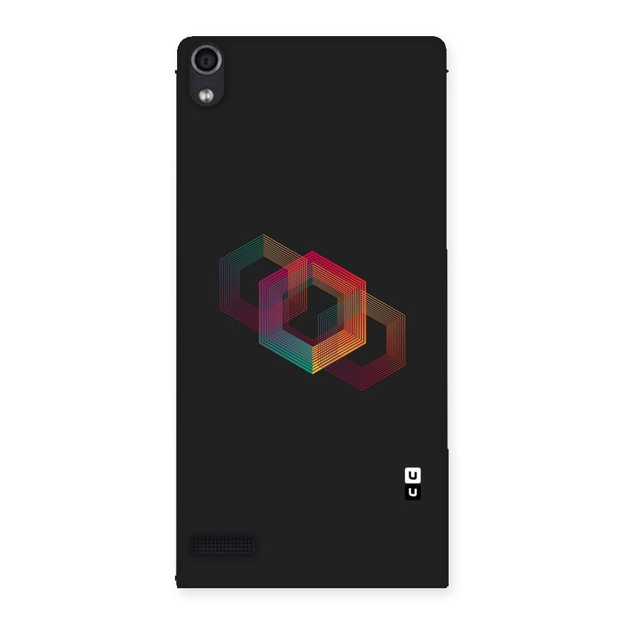 Tri-hexa Colours Back Case for Ascend P6