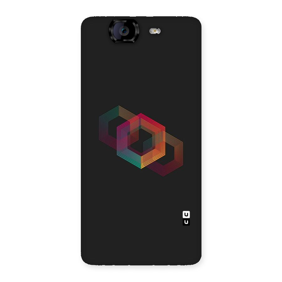 Tri-hexa Colours Back Case for Canvas Knight A350