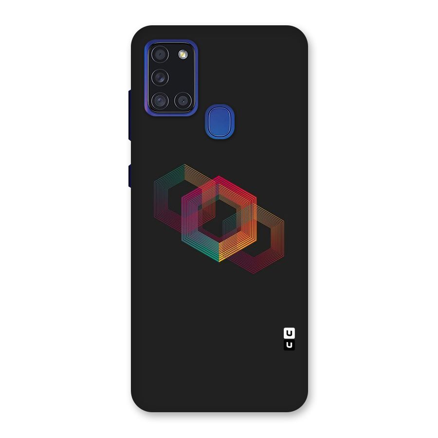 Tri-hexa Colours Back Case for Galaxy A21s