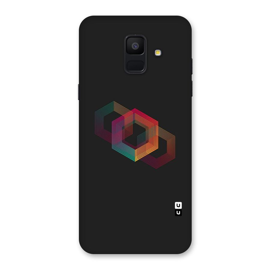 Tri-hexa Colours Back Case for Galaxy A6 (2018)
