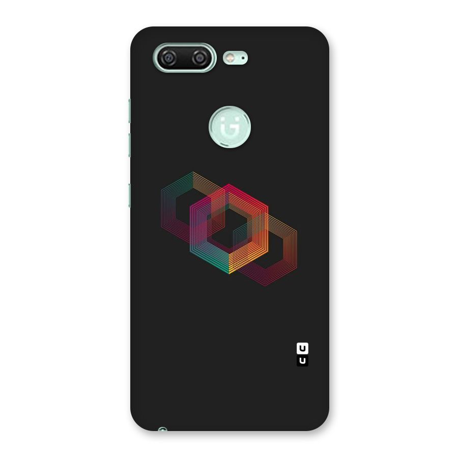 Tri-hexa Colours Back Case for Gionee S10