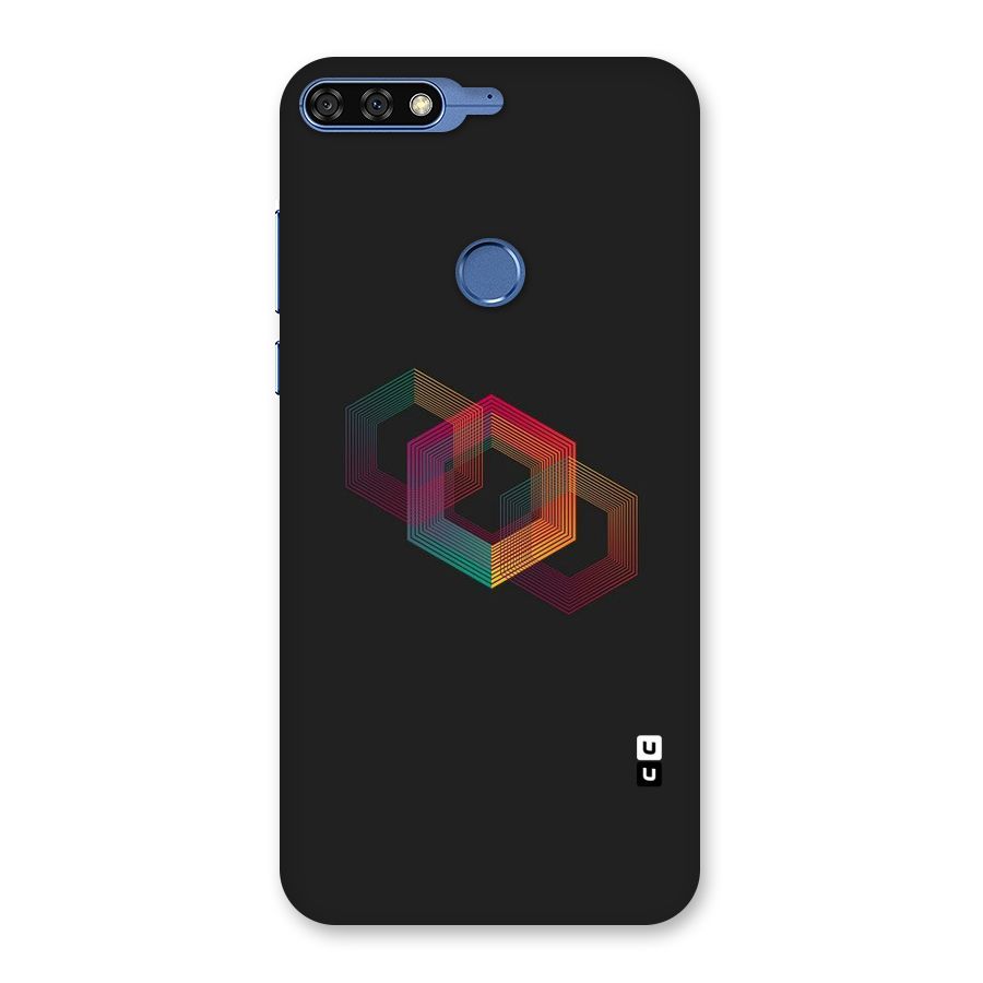 Tri-hexa Colours Back Case for Honor 7C