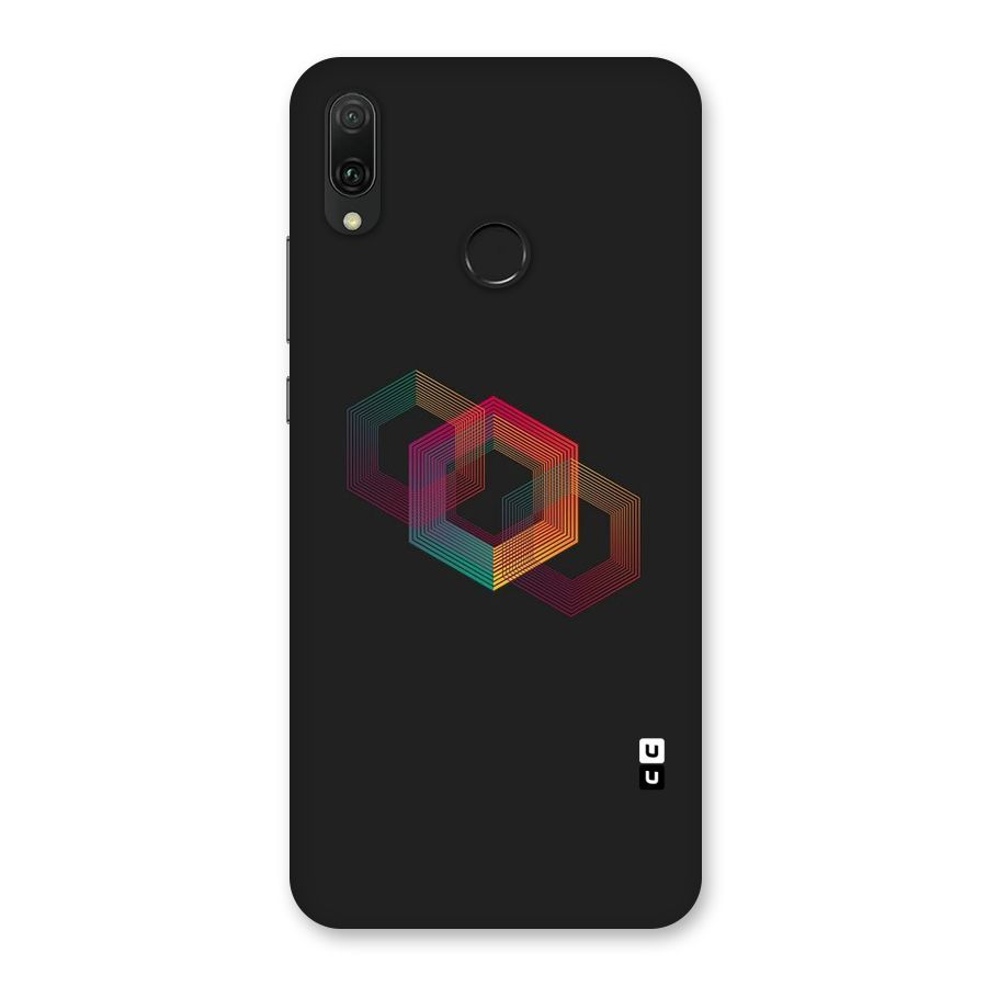 Tri-hexa Colours Back Case for Huawei Y9 (2019)