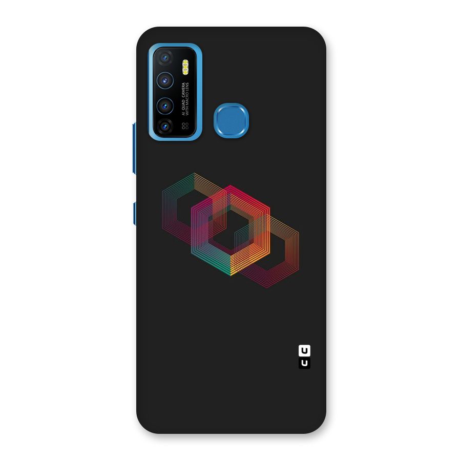 Tri-hexa Colours Back Case for Infinix Hot 9