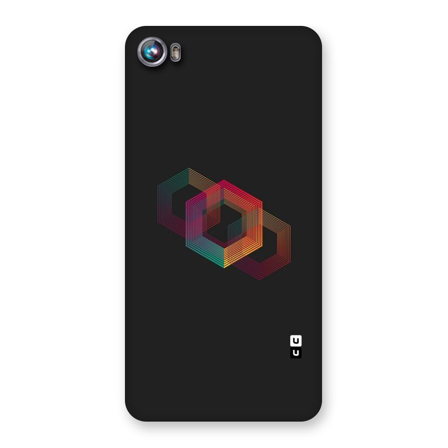 Tri-hexa Colours Back Case for Micromax Canvas Fire 4 A107